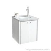 Gabinete para Banheiro Linha Fênix White 42.6cm Cris Metal