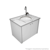 Gabinete para Banheiro Linha Fênix White 60cm Cris Metal