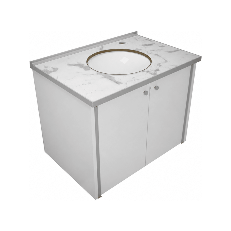 Gabinete para Banheiro Linha Fênix White 60cm Cris Metal