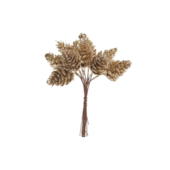 Galho Curto Pinha com Glitter Pick 13cm Cromus Galho Curto Pinha com Glitter Pick 13cm Cromus