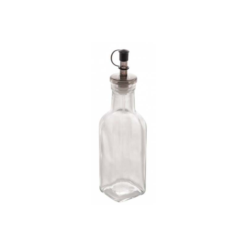 Garrafa de Vidro Para Azeite Com Tampa e Bico Dosador Transparente 200ml Lyor