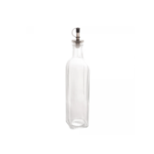 Garrafa para Azeite de Vidro com Tampa Plástica Preta 510ml Lyor