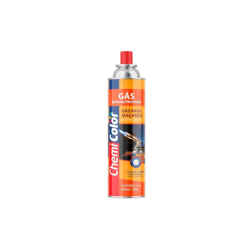 Gás Para Maçarico 400ml/200g Chemicolor 