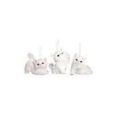 Gato Decorativo de Pelúcia Sentado Branco Cromus
