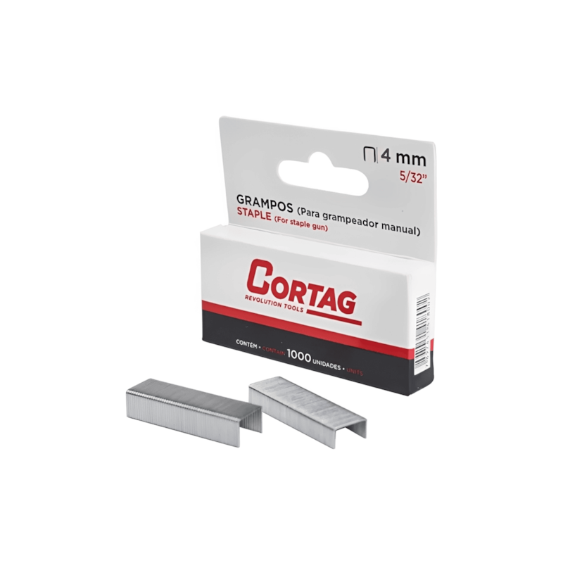 Grampos para Grampeador Manual 4mm Cortag