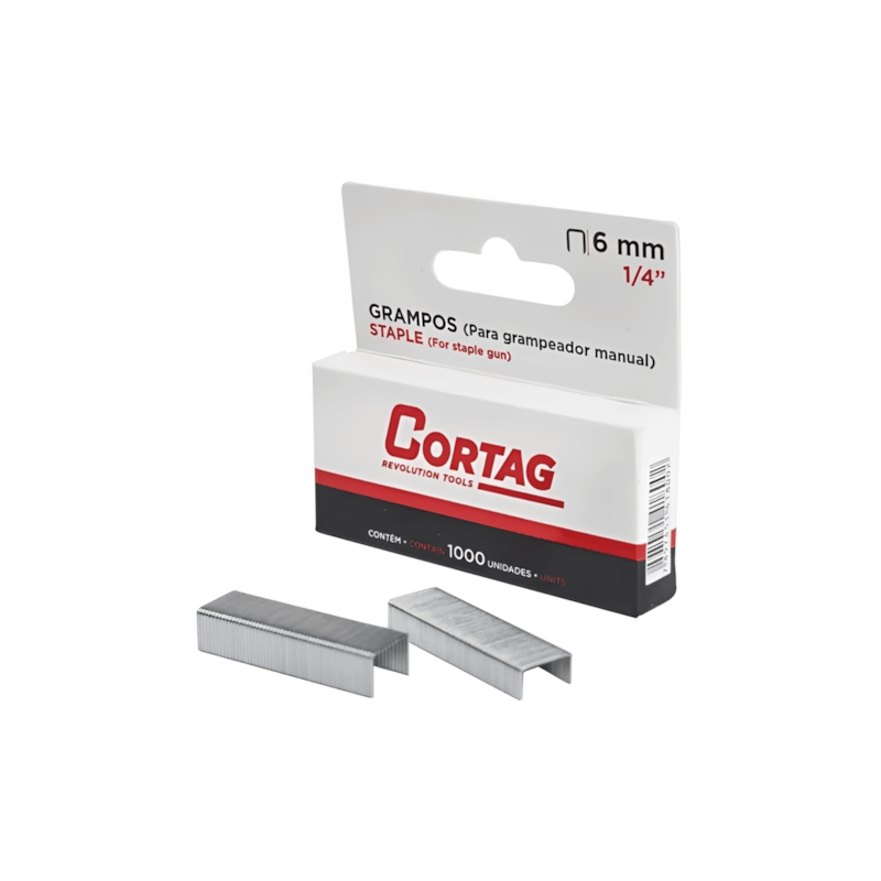 Grampos para Grampeador Manual 6mm Cortag
