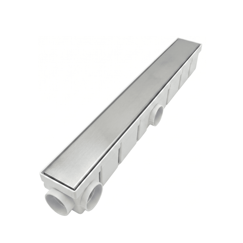 Grelha Oculta com Caixa Coletora 6x50cm Branco Inox Delta