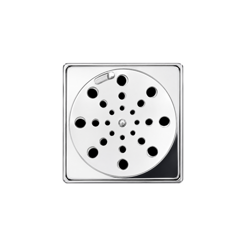 Grelha Quadrada 10x10cm com Porta Grelha Inox 450 Delta