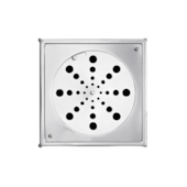 Grelha Quadrada 10x10cm com Porta Grelha Inox 450 Delta
