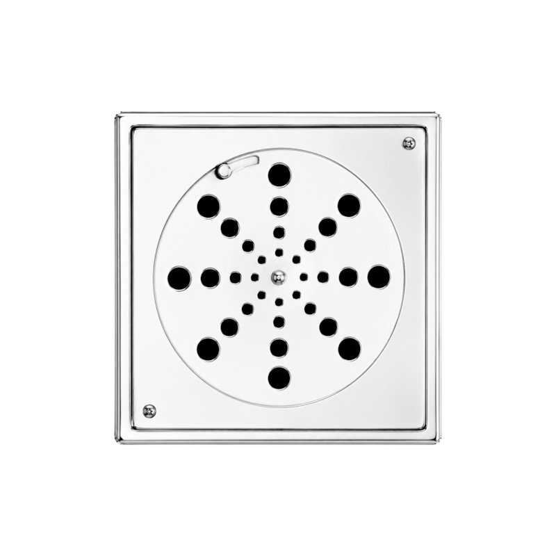 Grelha Quadrada 15x15cm com Porta Grelha Inox 450 Delta