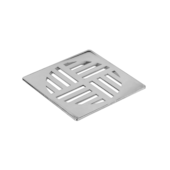 Grelha Quadrada Cromada 100mm Krona  Grelha Quadrada Cromada 100mm Krona