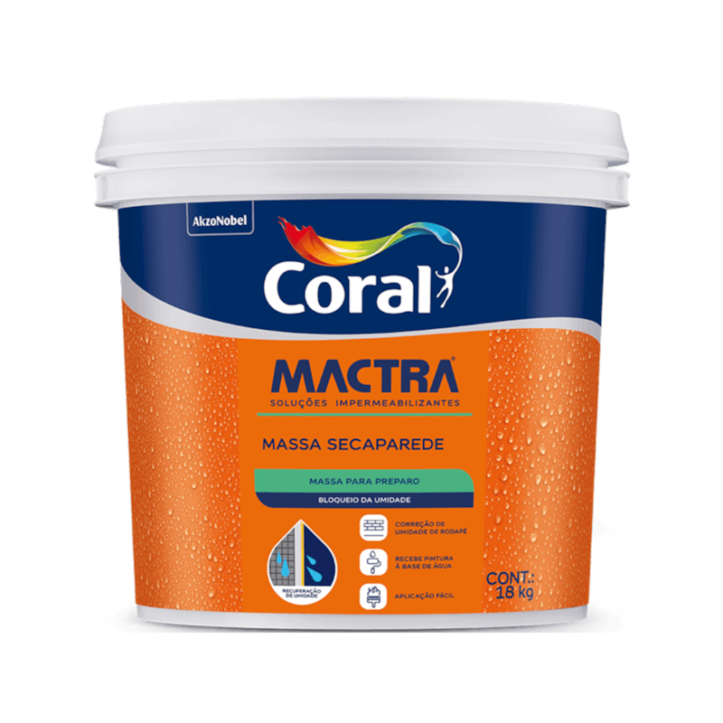 Impermeabilizante Mactra Seca Parede 18Kg Coral