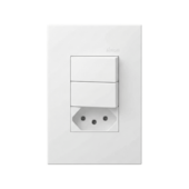 Interruptor 2Sec Simp + 1Tom 2P+T 10A Branco Fosco 35 Simon