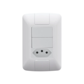 Interruptor Aria 2 Seções + Tomada 20A Tramontina Interruptor Aria 2 Seções + Tomada 20A Tramontina