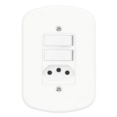 Interruptor Blanca 2secão Simples 1 Tomada 2pt 20a 1364 Fame Interruptor Blanca 2secão Simples 1 Tomada 2pt 20a 1364 Fame