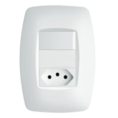 Interruptor Elegance 1 Seção Par Tomada 2PT 10A Ref 2365 Fame Interruptor Elegance 1 Seção Par Tomada 2PT 10A Ref 2365 Fame