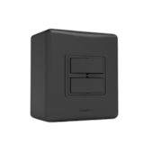 Interruptor Paralelo 2 Seções Sobrepor Preto Enebras Interruptor Paralelo 2 Seções Sobrepor Preto Enebras