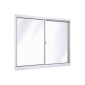 Janela 2 Folhas 100x100cm Vidro Liso Branco Líder