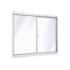 Janela 2 Folhas 100x100cm Vidro Liso Branco Líder