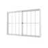 Janela 2 Folhas 100x120cm Vidro Liso Branca com Grade Líder