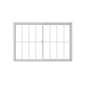 Janela 2 Folhas 100x120cm Vidro Liso Branca com Grade Líder