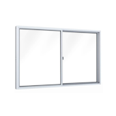 Janela 2 Folhas 100x150cm Vidro Liso Branco Líder