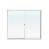 Janela 2 Folhas 100x150cm Vidro Liso Branco Líder