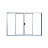 Janela 4 Folhas 100x150cm Vidro Liso Branco Líder
