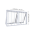 Janela 60x100cm Ar Duplo Horizontal com Grade Lucasa