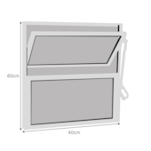 Janela Basculante 40x60cm Vidro Liso Branco Líder