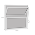 Janela Basculante 40x60cm Vidro Liso Branco Líder