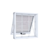 Janela Basculante com Grade em Aço 60x60cm Branco Riobras Janela Basculante com Grade em Aço 60x60cm Branco Riobras