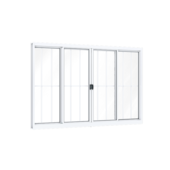 Janela Correr 100x200cm com Grade Lucasa