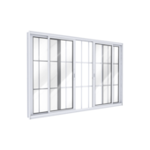 Janela Correr 120x150cm 2 Folhas com Grade Central Lucasa