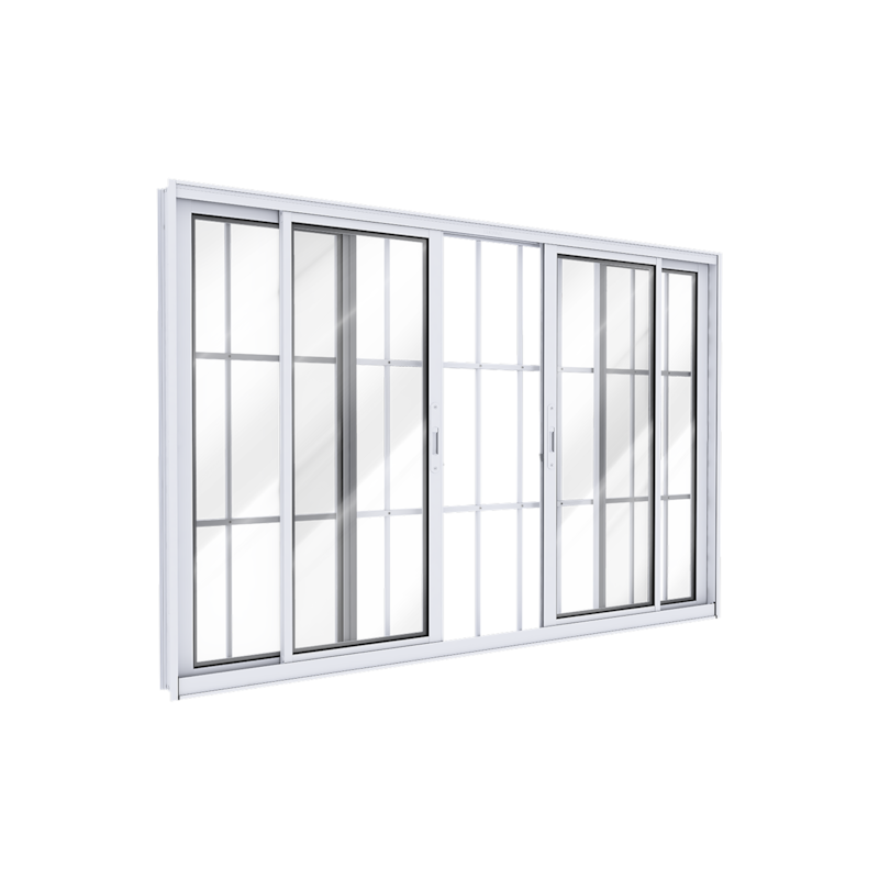 Janela Correr 120x150cm 2 Folhas com Grade Central Lucasa
