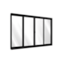 Janela Correr Central 4 folhas Preta 100x120cm PA380.0 Lucasa