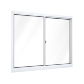 Janela de Correr 100x150cm 2 Folhas Alumínio Branco sem Grade Riobras  Janela de Correr 100x150cm 2 Folhas Alumínio Branco sem Grade Riobras