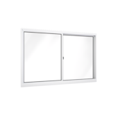 Janela de Correr 2 Folhas 100x100cm Alumínio Branco sem Grade Riobras