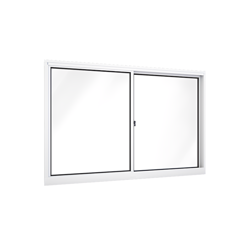 Janela de Correr 2 Folhas 100x100cm Alumínio Branco sem Grade Riobras