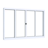 Janela de Correr 4 folhas 100x120cm Riobras Janela de Correr 4 folhas 100x120cm Riobras