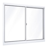 Janela de Correr Alumínio 100x120cm 2 Folhas  Riobras Janela de Correr Alumínio 100x120cm 2 Folhas  Riobras