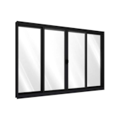 Janela de Correr com 2 Folhas Móveis e 2 Folhas Fixas Preto 100x150cm Riobras Janela de Correr com 2 Folhas Móveis e 2 Folhas Fixas Preto 100x150cm Riobras