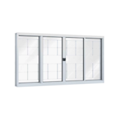 Janela de Correr com Grade em Aço 4 Folhas 100x200cm Riobras Janela de Correr com Grade em Aço 4 Folhas 100x200cm Riobras