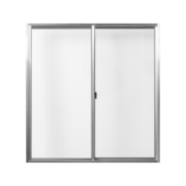 Janela Slim 100x100 2 Folhas Vidro Canelado Natural Líder Janela Slim 100x100 2 Folhas Vidro Canelado Natural Líder