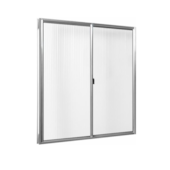 Janela Slim 100x100 2 Folhas Vidro Canelado Natural Líder Janela Slim 100x100 2 Folhas Vidro Canelado Natural Líder