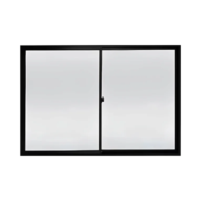 Janela Slim 100x150cm 2 Folhas Vidro Reflexisivel Preto Líder