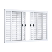 Janela Veneziana de Correr Abertura Central sem Grade 100x120cm Riobras