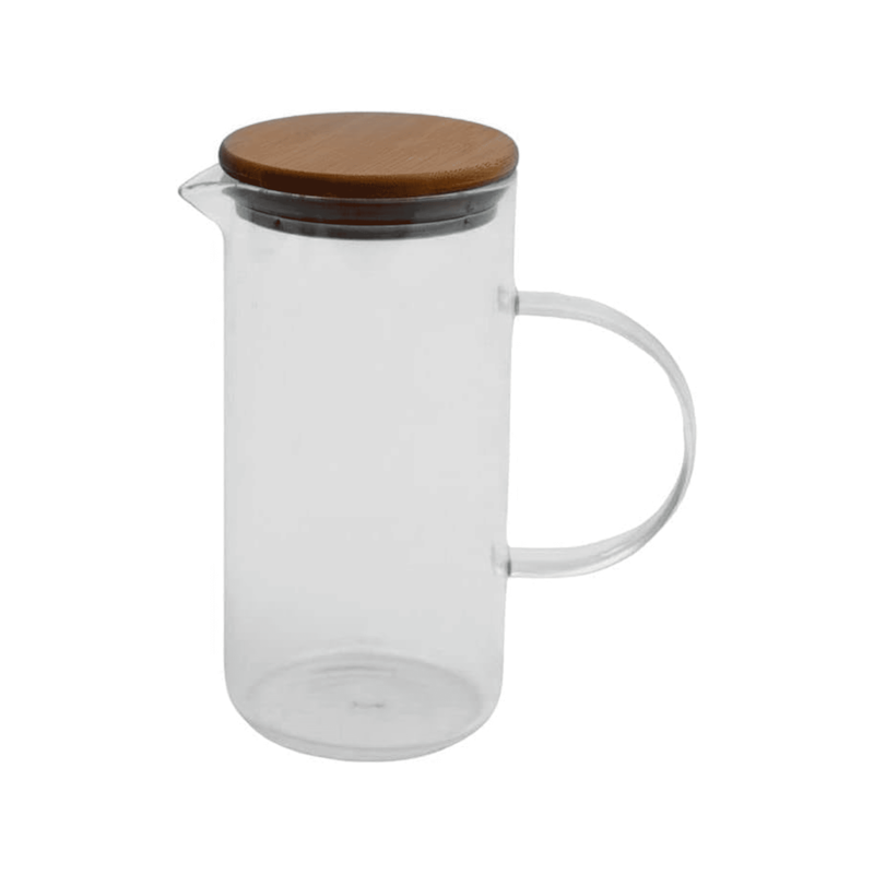 Jarra de Vidro com Tampa de Bambu 750ml Oikos