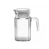 Jarra Porta de Geladeira de Vidro com Tampa em Plástico Branca 650ml Lyor