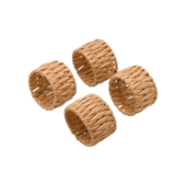 Jogo de 4 Anéis para Guardanapo Rattan Claro Mimo Style Jogo de 4 Anéis para Guardanapo Rattan Claro Mimo Style